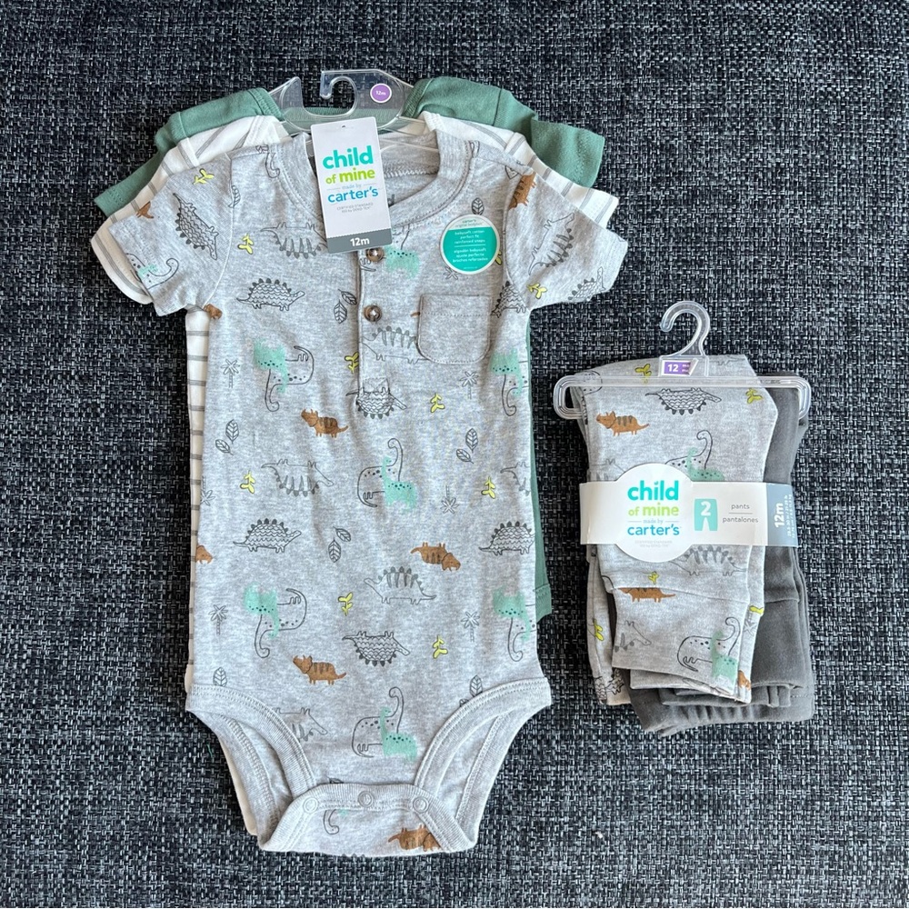 NWT Carter’s Onesies and Pants Size 12 Months